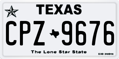 TX license plate CPZ9676