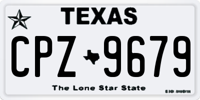 TX license plate CPZ9679