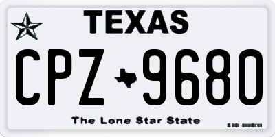 TX license plate CPZ9680