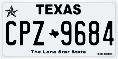 TX license plate CPZ9684