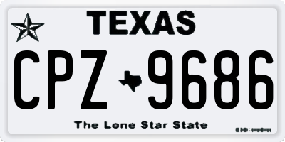 TX license plate CPZ9686
