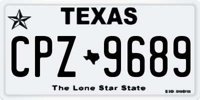 TX license plate CPZ9689