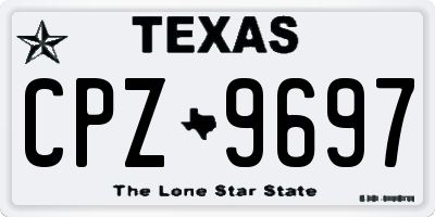 TX license plate CPZ9697