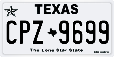 TX license plate CPZ9699