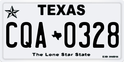 TX license plate CQA0328