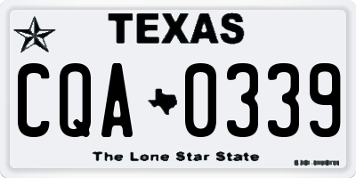 TX license plate CQA0339