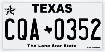 TX license plate CQA0352
