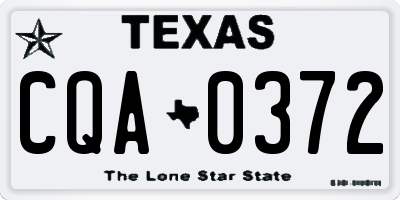 TX license plate CQA0372