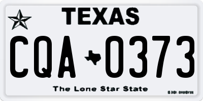 TX license plate CQA0373
