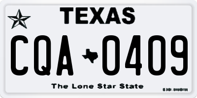 TX license plate CQA0409