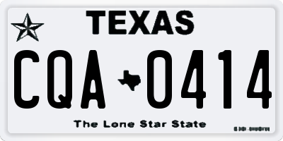 TX license plate CQA0414