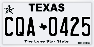 TX license plate CQA0425