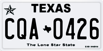 TX license plate CQA0426