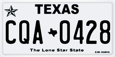 TX license plate CQA0428