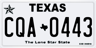TX license plate CQA0443