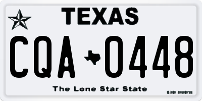 TX license plate CQA0448