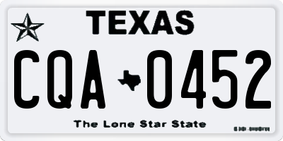 TX license plate CQA0452
