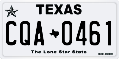 TX license plate CQA0461