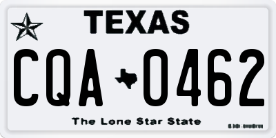 TX license plate CQA0462