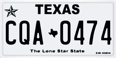 TX license plate CQA0474