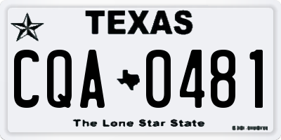 TX license plate CQA0481