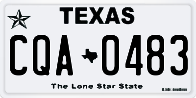 TX license plate CQA0483