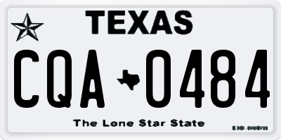 TX license plate CQA0484