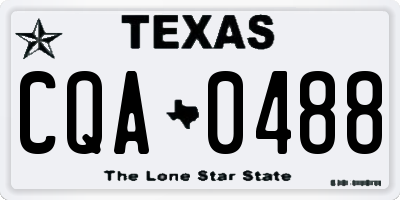 TX license plate CQA0488