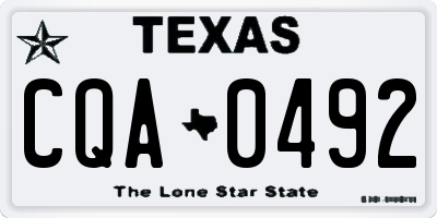 TX license plate CQA0492
