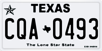 TX license plate CQA0493