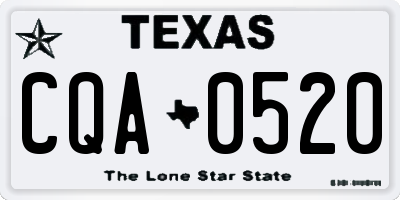 TX license plate CQA0520