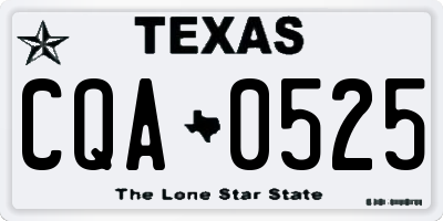 TX license plate CQA0525