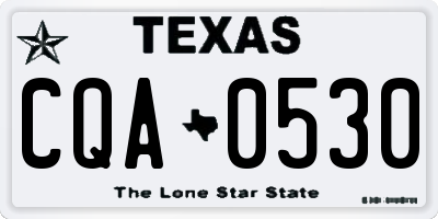 TX license plate CQA0530
