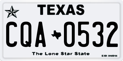 TX license plate CQA0532