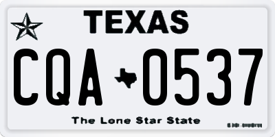 TX license plate CQA0537