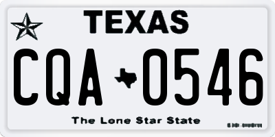 TX license plate CQA0546