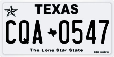 TX license plate CQA0547