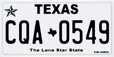 TX license plate CQA0549
