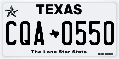 TX license plate CQA0550