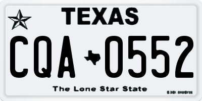 TX license plate CQA0552