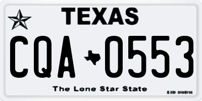 TX license plate CQA0553