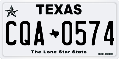 TX license plate CQA0574