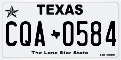 TX license plate CQA0584