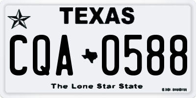 TX license plate CQA0588