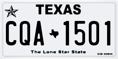 TX license plate CQA1501
