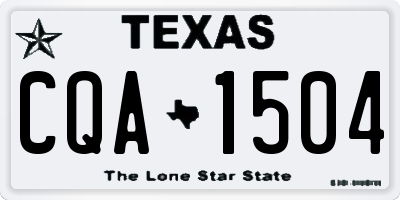 TX license plate CQA1504