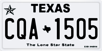 TX license plate CQA1505