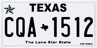 TX license plate CQA1512