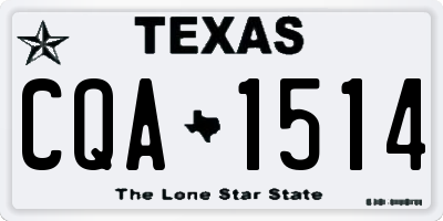 TX license plate CQA1514