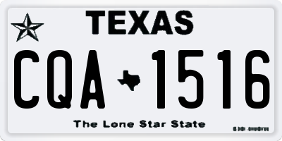 TX license plate CQA1516